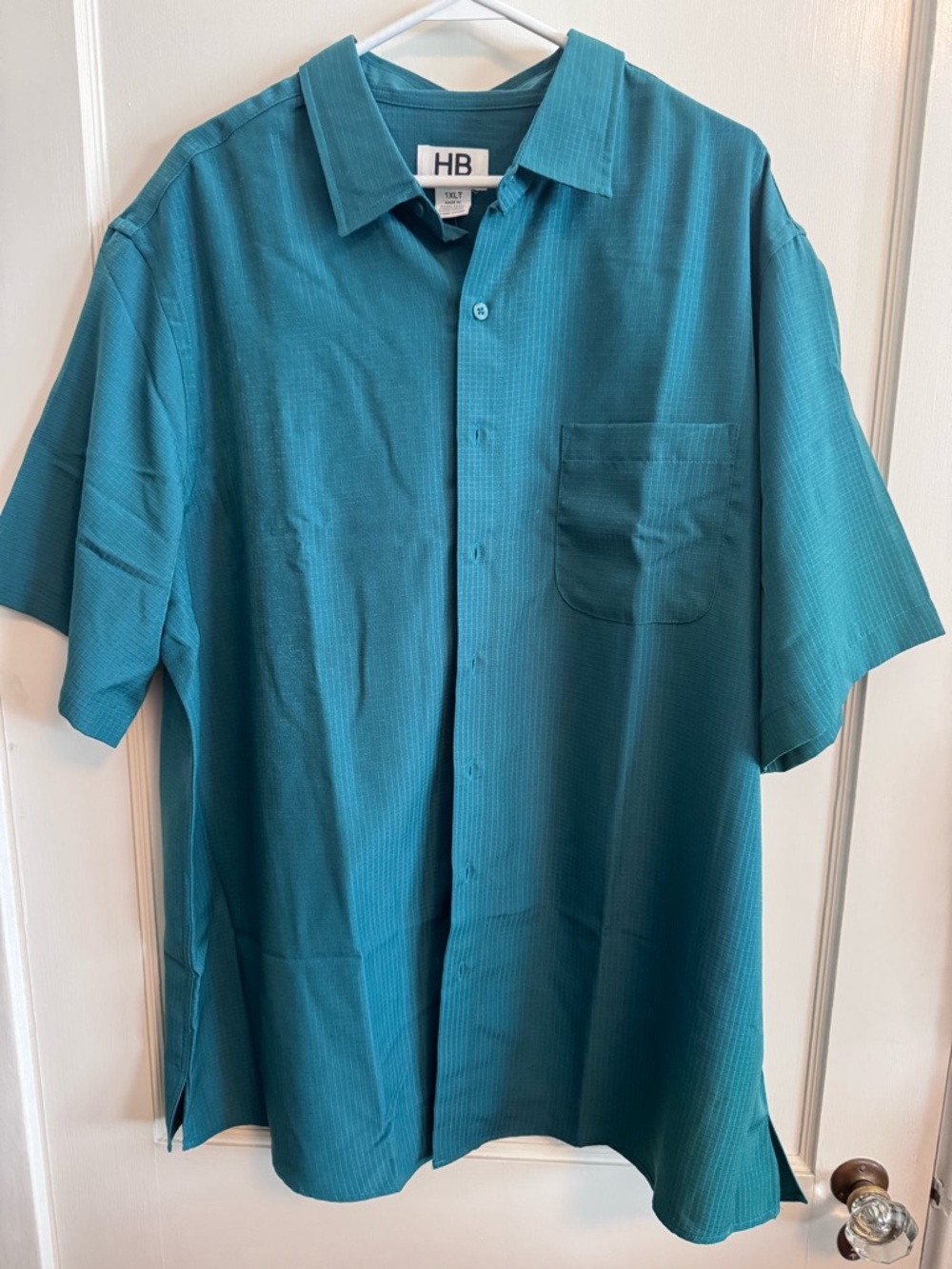 Harbor Bay Green Short-Sleeve Button Down Shirt